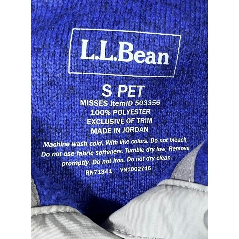 LL Bean Womens Sweater Fleece Pullover Indigo Small Petite - Picture 3 of 14